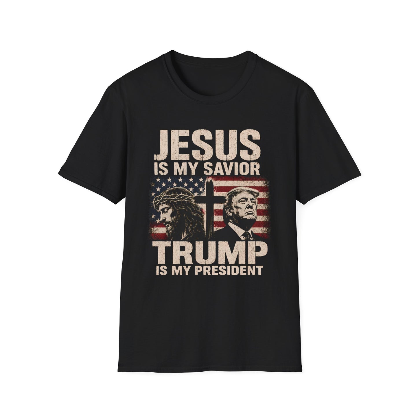 Jesus Is My Savior Trump Is My President T-Shirt (Unisex T-Shirt)