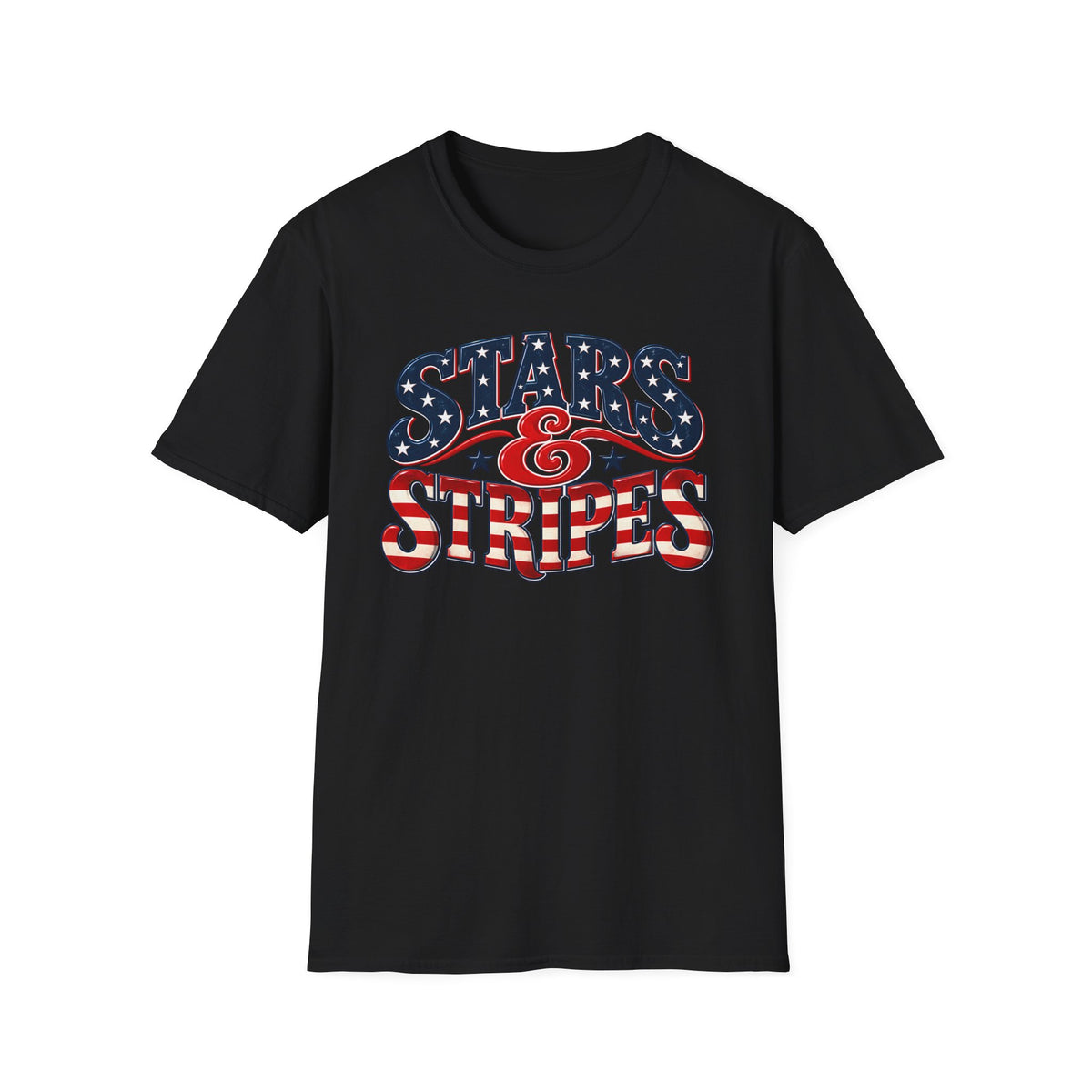 Stars & Stripes | Retro American Flag Graphic | Unisex T-Shirt
