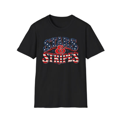 Stars & Stripes | Retro American Flag Graphic | Unisex T-Shirt