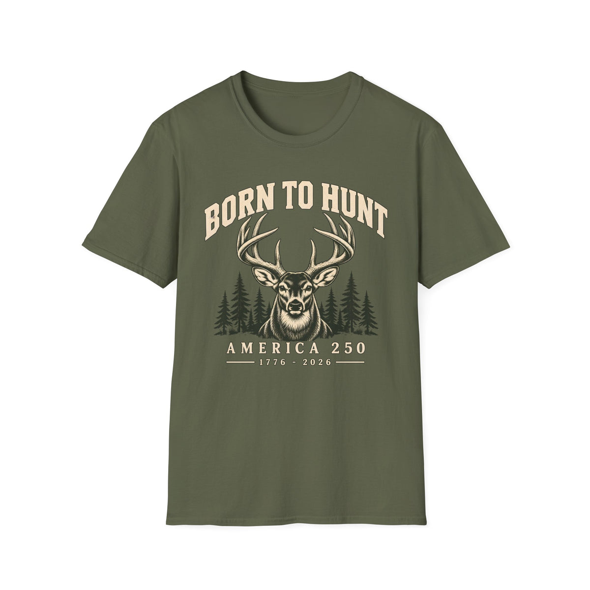 Born to Hunt Shirt | America 250 Deer Hunting T-Shirt | Patriotic Unisex Tee