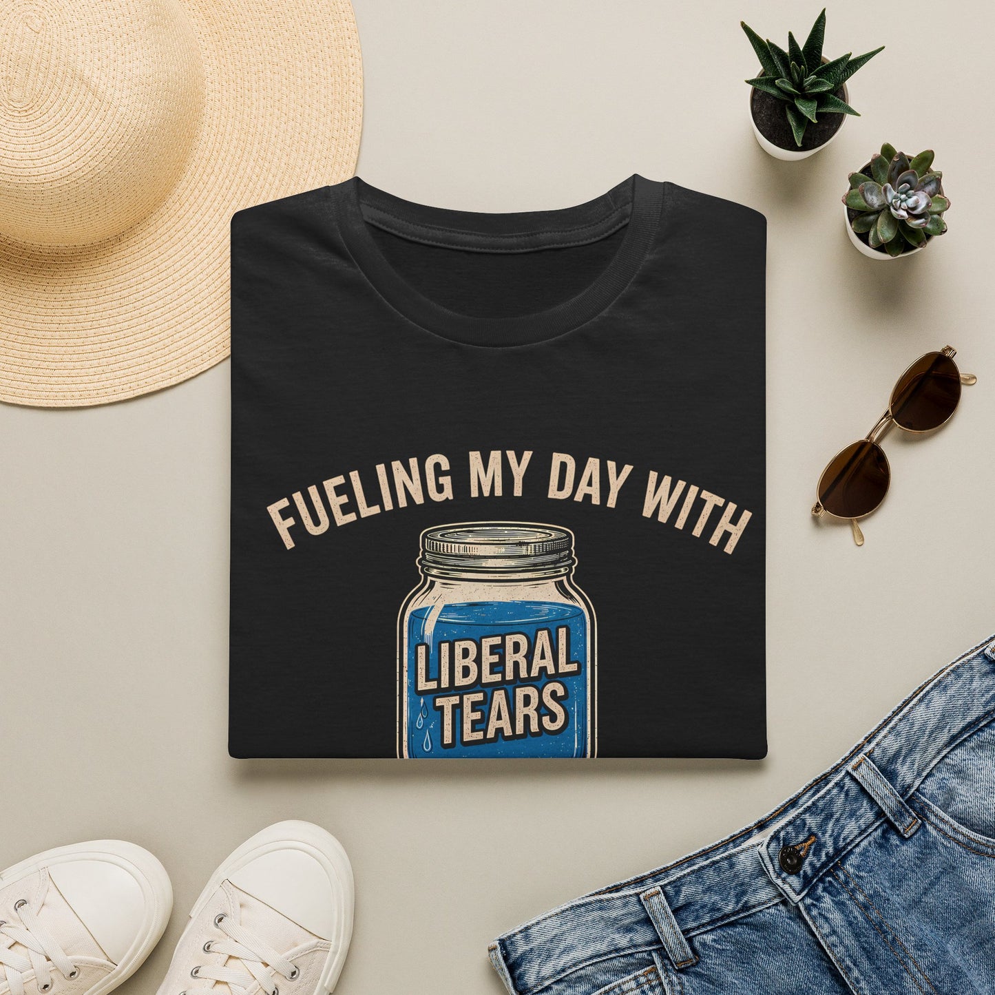 Fueling My Day With Liberal Tears (Unisex T-Shirt)