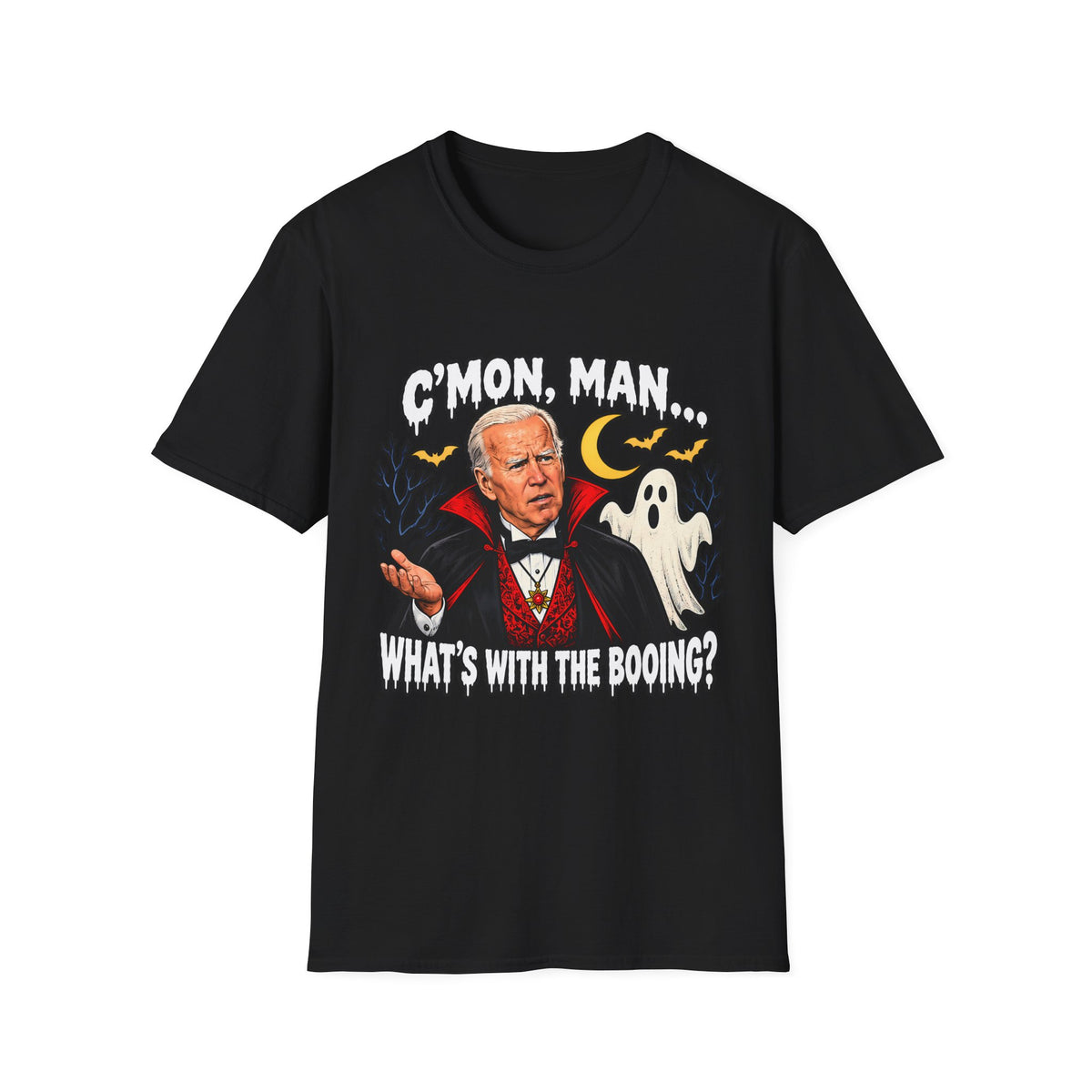 C’mon, Man… What’s With the Booing? | Joe Biden Halloween Tee | Unisex T-Shirt