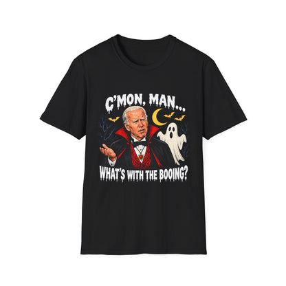 C’mon, Man… What’s With the Booing? | Joe Biden Halloween Tee | Unisex T-Shirt