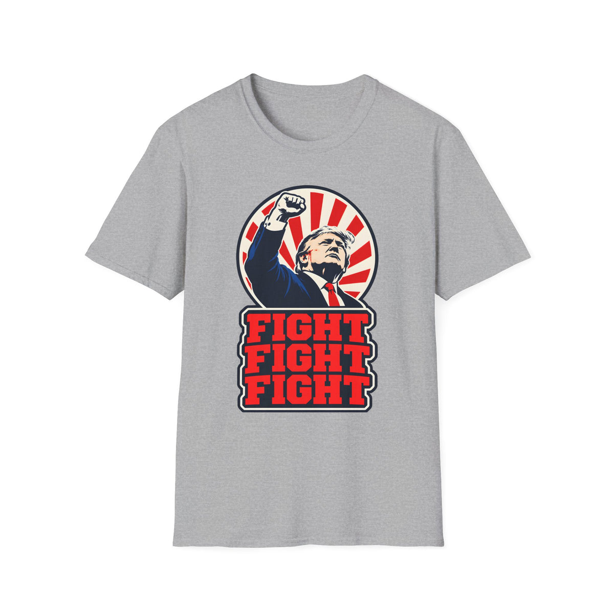Fight Fight Fight Trump T-Shirt | Retro Raised Fist Graphic