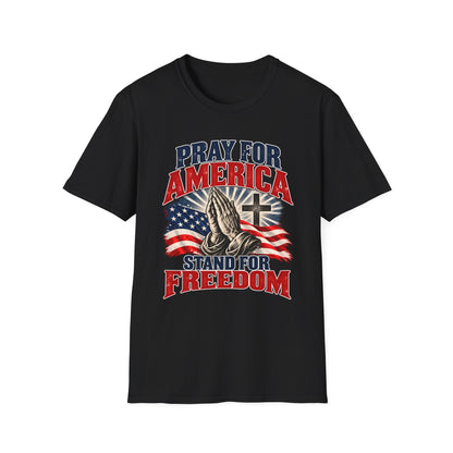 Pray for America Shirt | Stand for Freedom Christian T-Shirt | Unisex Tee
