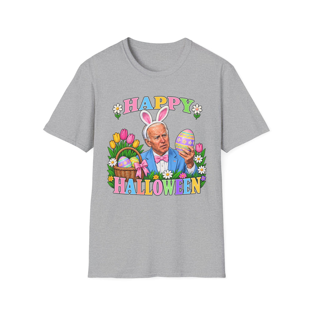 Happy Halloween Easter Bunny Tee | Funny Joe Biden Holiday Shirt | Unisex T-Shirt