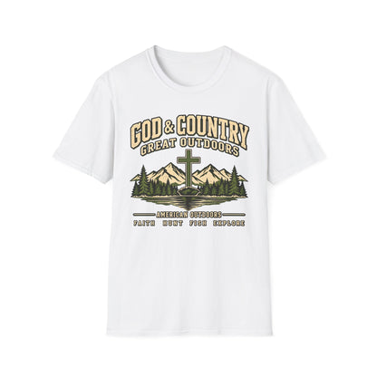 God & Country Outdoors Shirt | Christian Hunting T-Shirt | Unisex Camping Tee