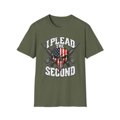 I Plead the Second Shirt | American Flag Skull T-Shirt | Second Amendment Tee