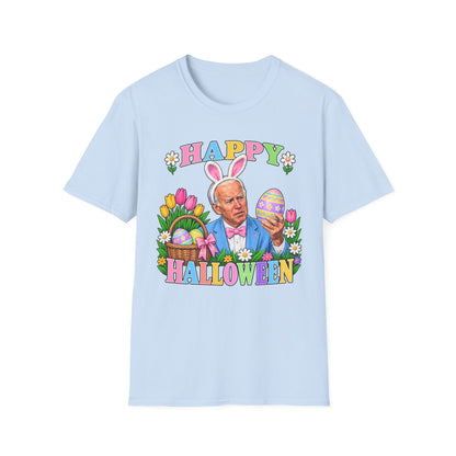 Happy Halloween Easter Bunny Tee | Funny Joe Biden Holiday Shirt | Unisex T-Shirt