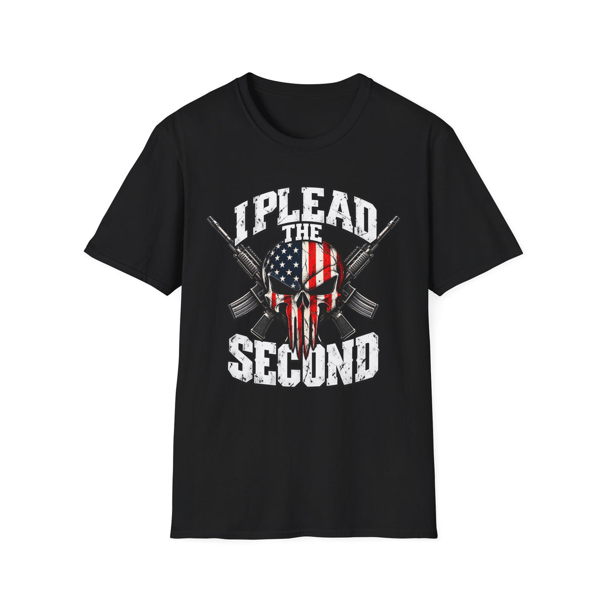 I Plead the Second Shirt | American Flag Skull T-Shirt | Second Amendment Tee