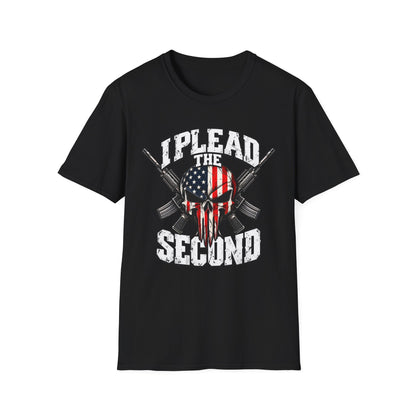 I Plead the Second Shirt | American Flag Skull T-Shirt | Second Amendment Tee