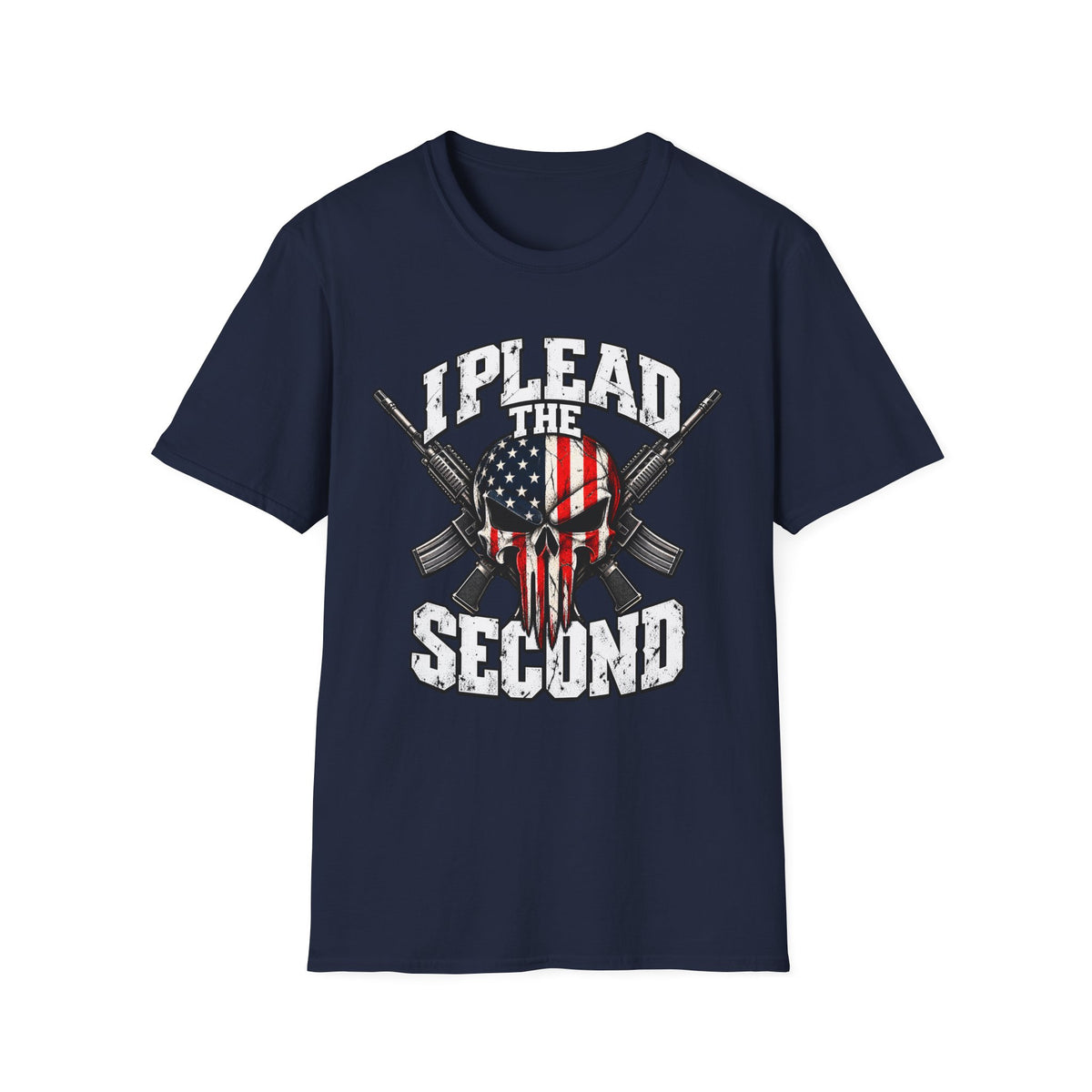 I Plead the Second Shirt | American Flag Skull T-Shirt | Second Amendment Tee
