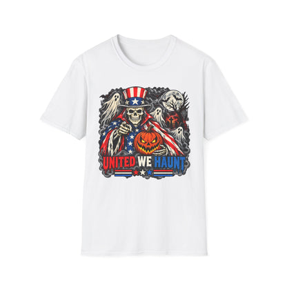 United We Haunt Halloween Shirt | Patriotic Skeleton T-Shirt | Unisex Tee