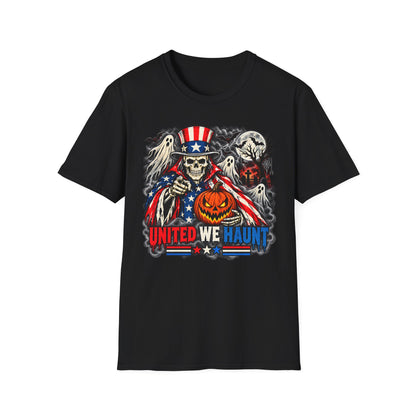 United We Haunt Halloween Shirt | Patriotic Skeleton T-Shirt | Unisex Tee