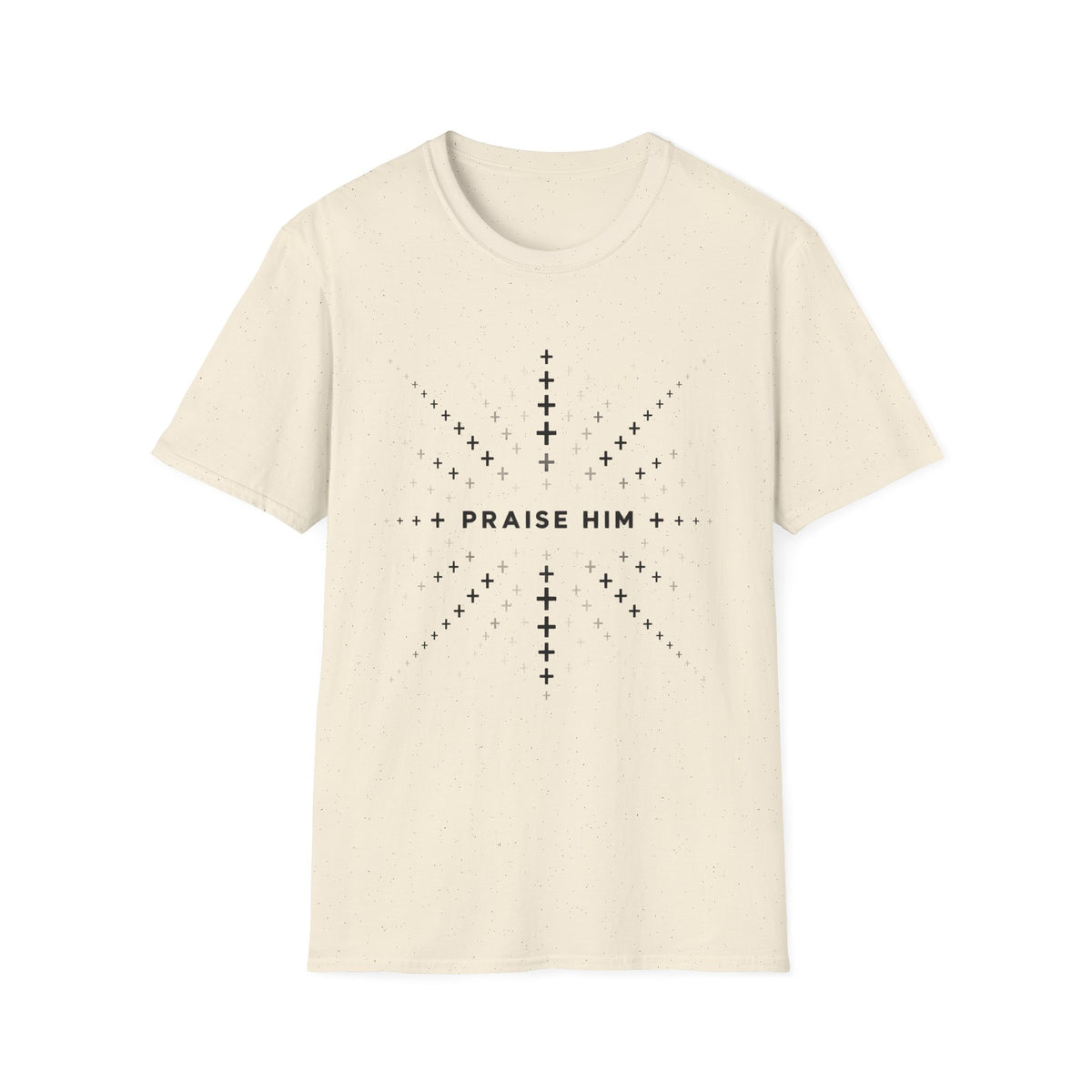 Praise Him Shirt | Fading Cross Christian T-Shirt | Minimalist Unisex Faith Tee