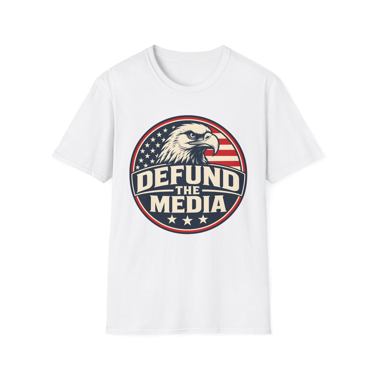 Defund the Media Eagle Shirt | Patriotic Graphic T-Shirt | Unisex Tee