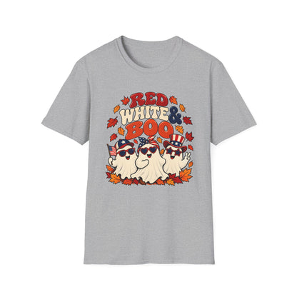 Red White & Boo T-Shirt | Patriotic Halloween Ghosts Graphic