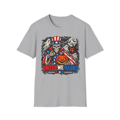 United We Haunt Halloween Shirt | Patriotic Skeleton T-Shirt | Unisex Tee