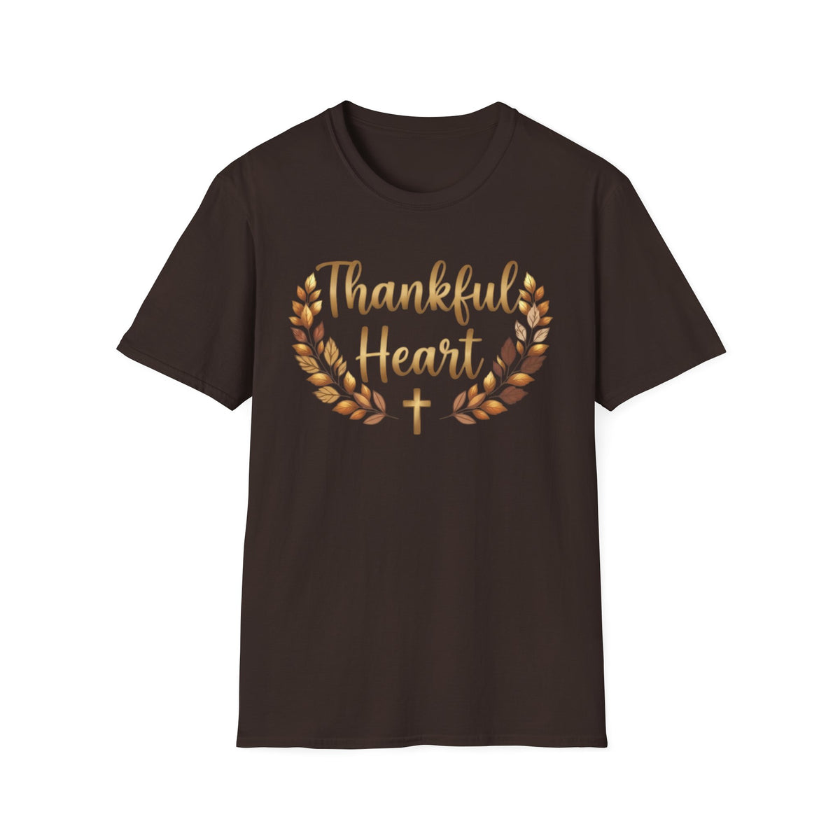 Thankful Heart Shirt | Christian Autumn Wreath T-Shirt | Unisex Faith Tee