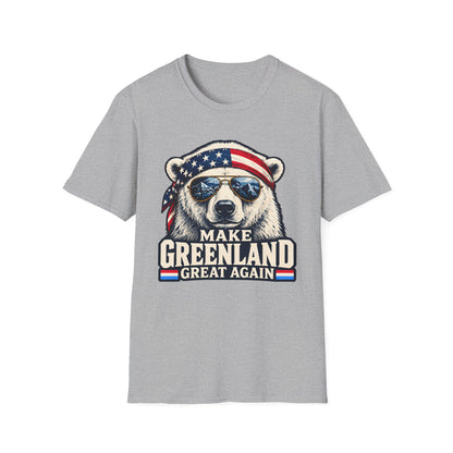 Make Greenland Great Again Bear Shirt | Patriotic Graphic T-Shirt | Unisex Tee