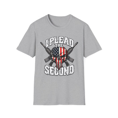 I Plead the Second Shirt | American Flag Skull T-Shirt | Second Amendment Tee