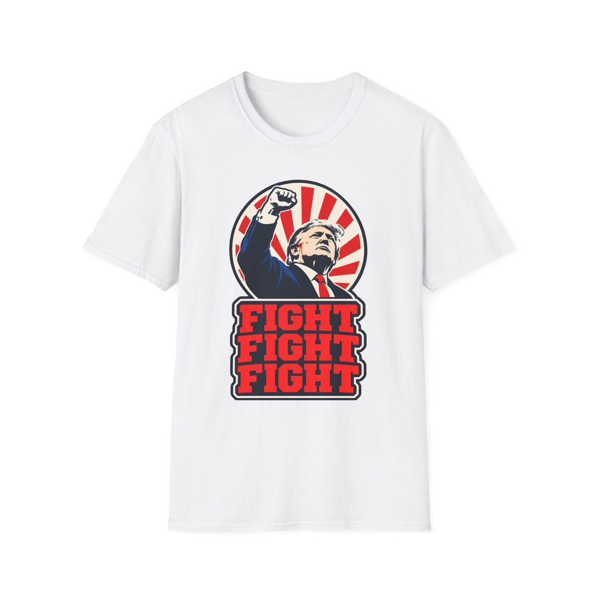 Fight Fight Fight Trump T-Shirt | Retro Raised Fist Graphic