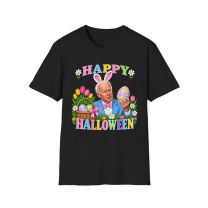 Happy Halloween Easter Bunny Tee | Funny Joe Biden Holiday Shirt | Unisex T-Shirt