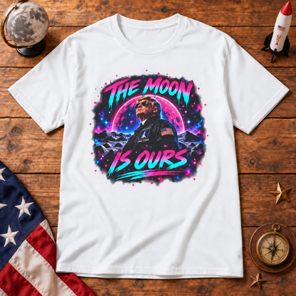 The Moon Is Ours Patriotic Space Shirt | America Moon Unisex Tee