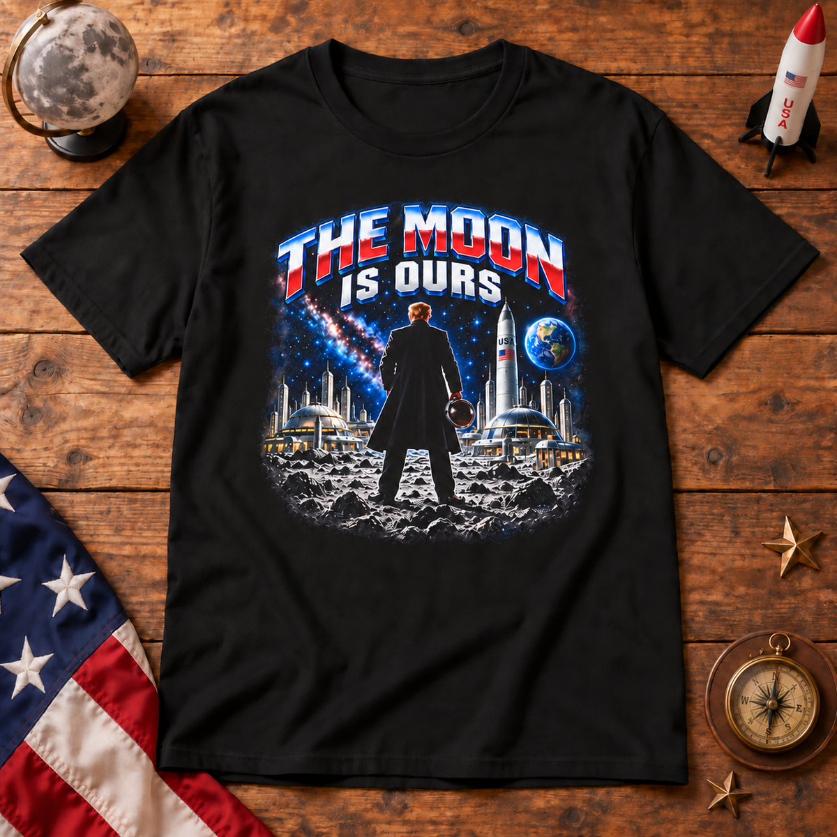 Trump Moon Mission Shirt | Patriotic Lunar T-Shirt | MAGA Space Unisex Tee