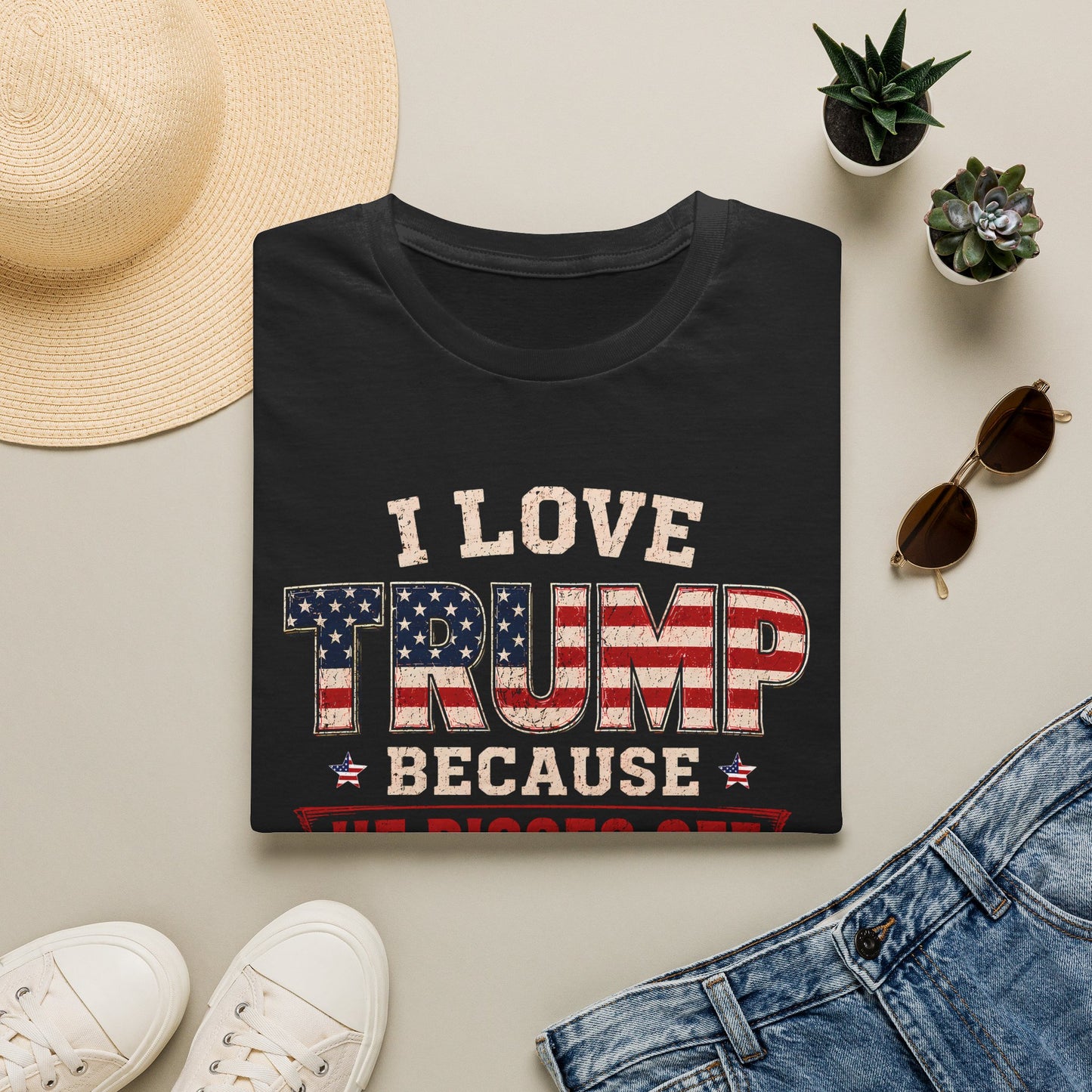 I Love Trump Patriotic Tee (Unisex T-Shirt)