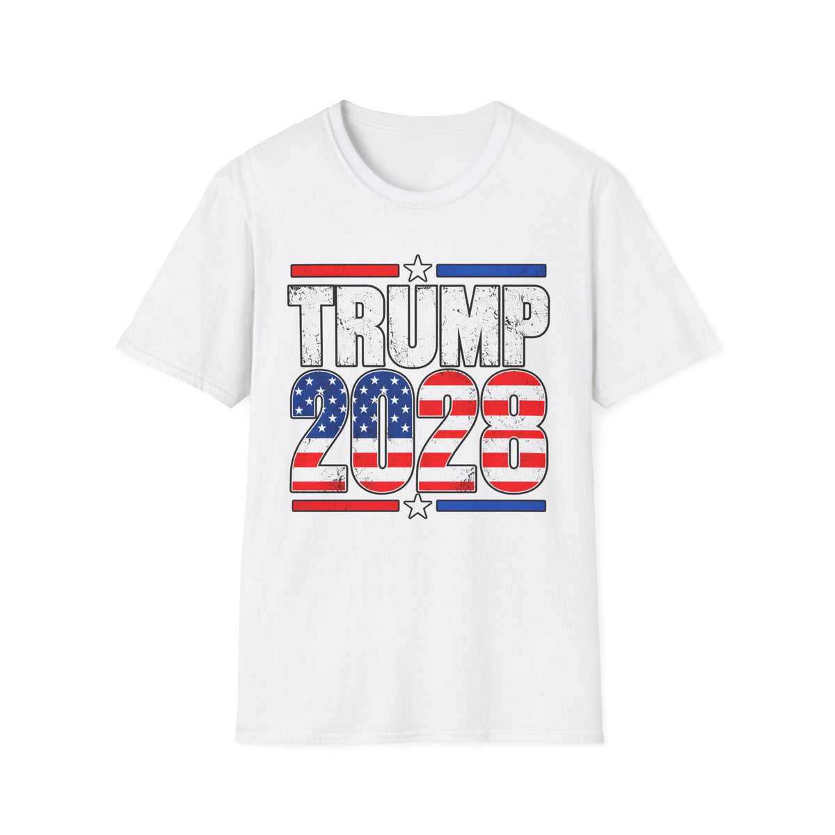 Trump 2028 T-Shirt | Distressed American Flag Stars and Stripes