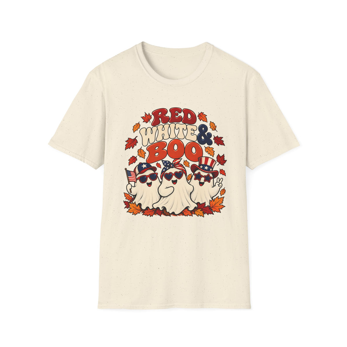 Red White & Boo T-Shirt | Patriotic Halloween Ghosts Graphic