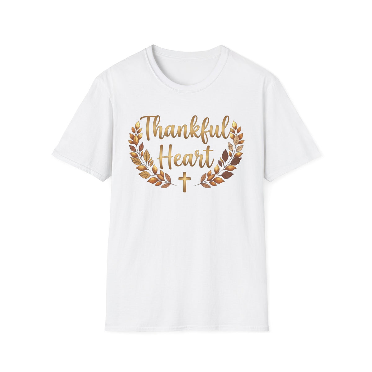 Thankful Heart Shirt | Christian Autumn Wreath T-Shirt | Unisex Faith Tee