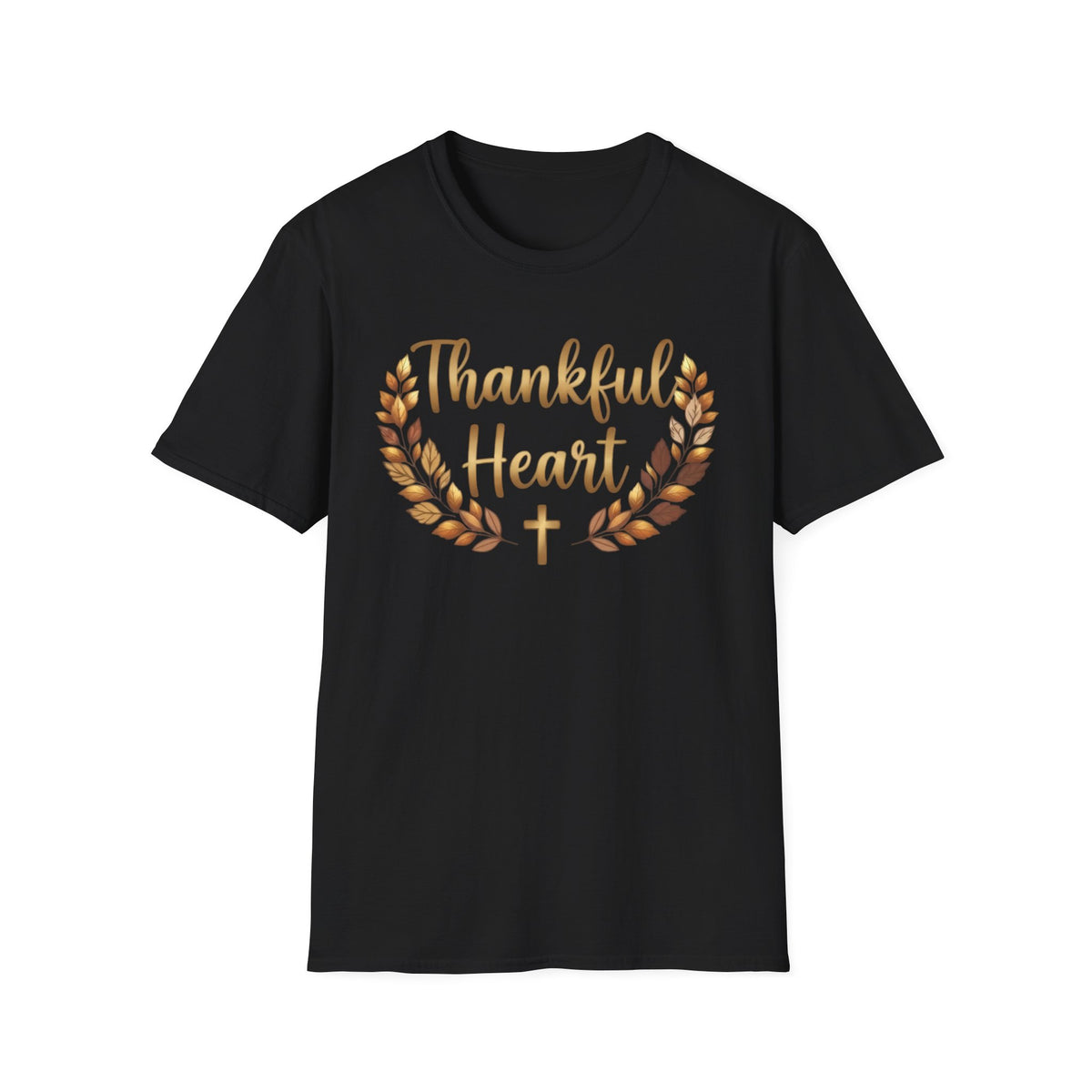 Thankful Heart Shirt | Christian Autumn Wreath T-Shirt | Unisex Faith Tee