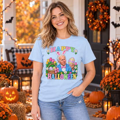 Happy Halloween Easter Bunny Tee | Funny Joe Biden Holiday Shirt | Unisex T-Shirt