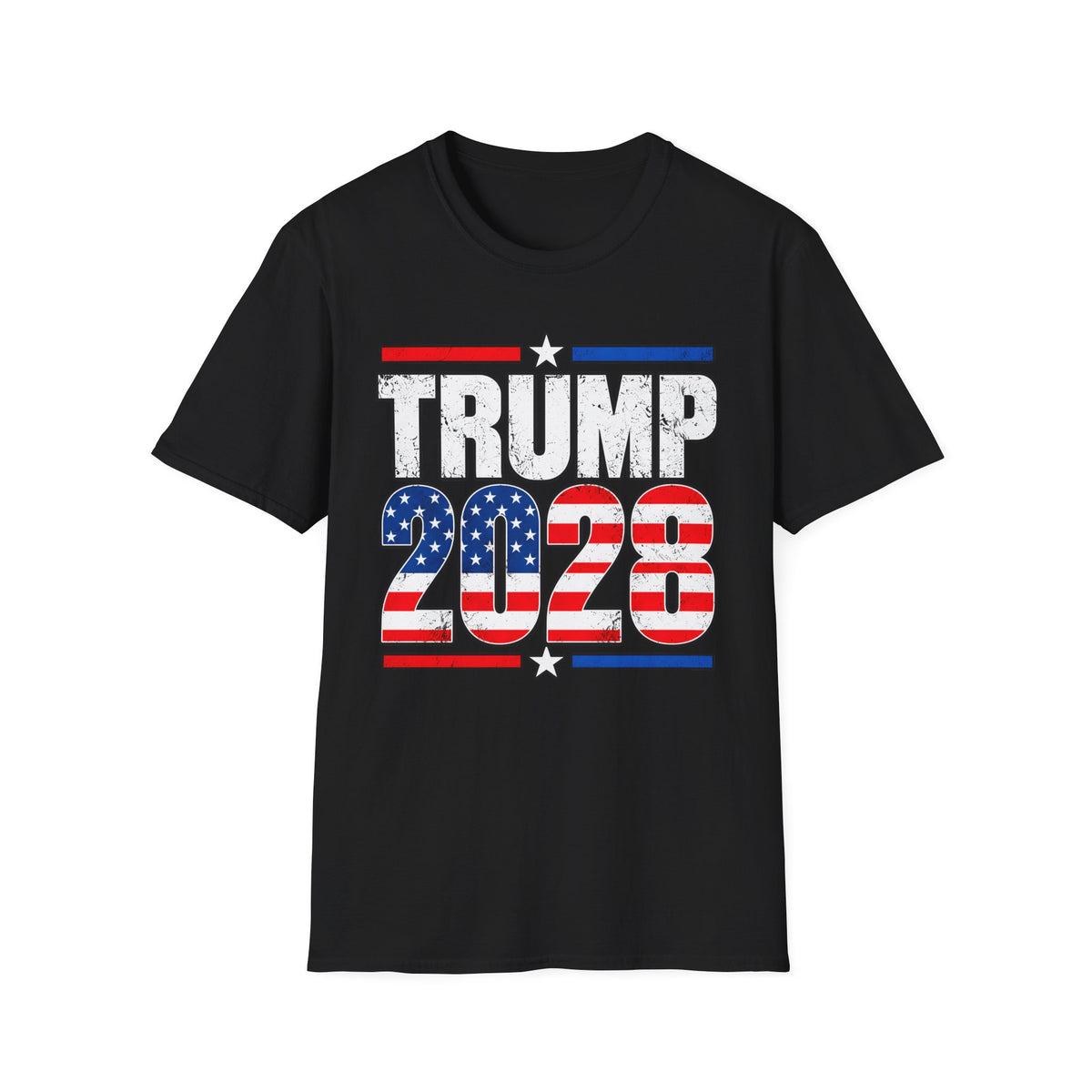 Trump 2028 T-Shirt | Distressed American Flag Stars and Stripes
