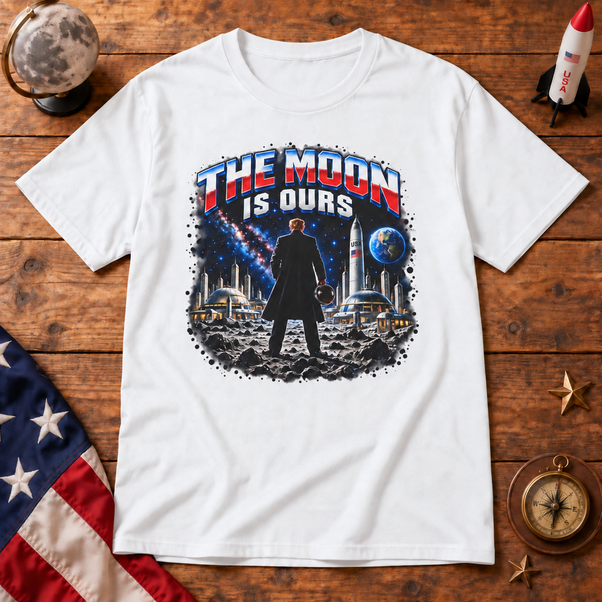 Trump Moon Mission Shirt | Patriotic Lunar T-Shirt | MAGA Space Unisex Tee