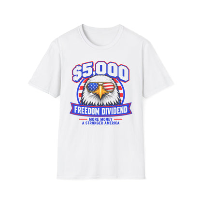 $5,000 Freedom Dividend Shirt | Patriotic Eagle T-Shirt | Unisex Tee