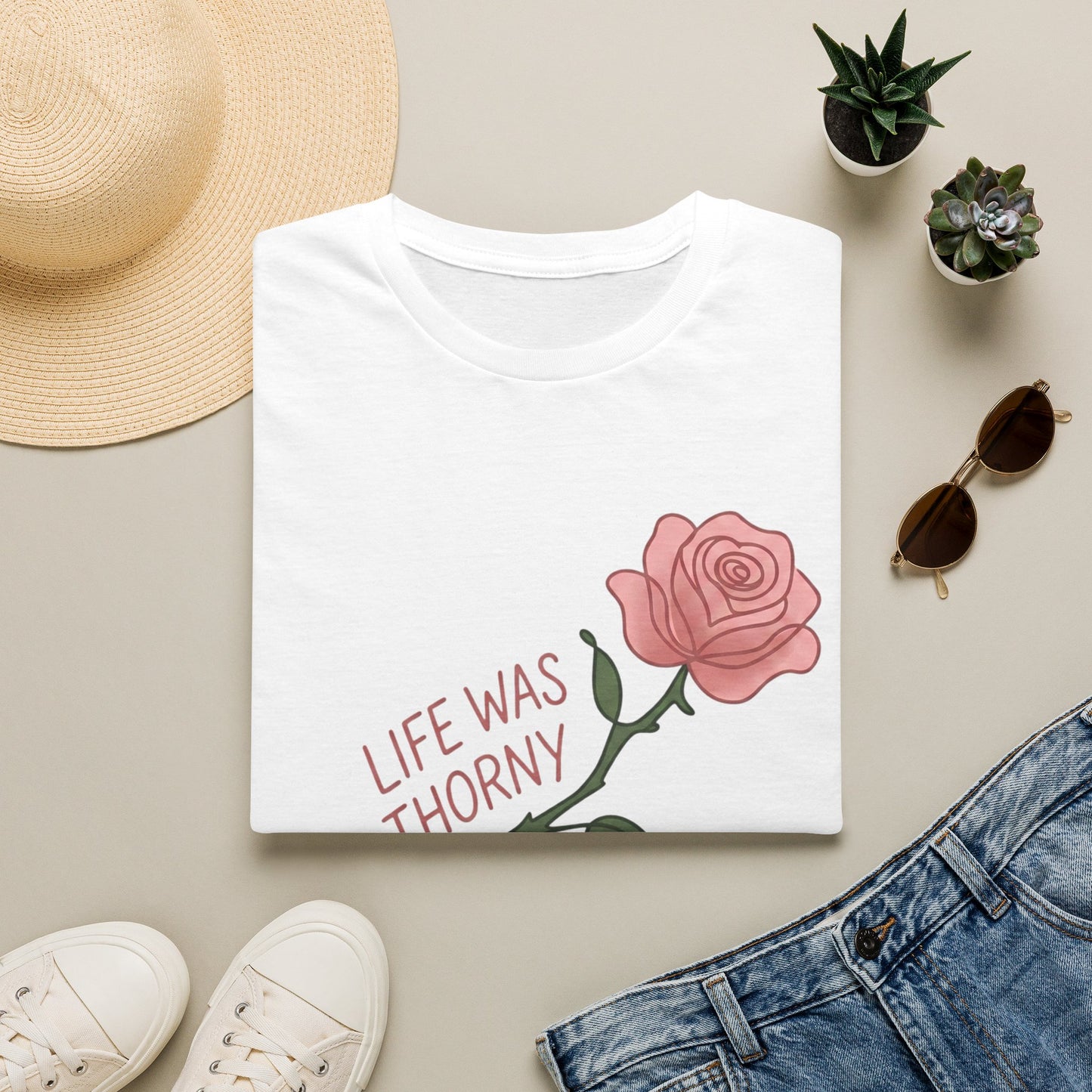Life Was Thorny But Jesus Made Me Bloom (Unisex T-Shirt)