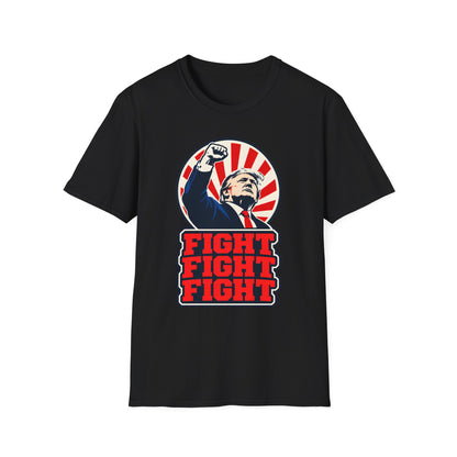 Fight Fight Fight Trump T-Shirt | Retro Raised Fist Graphic