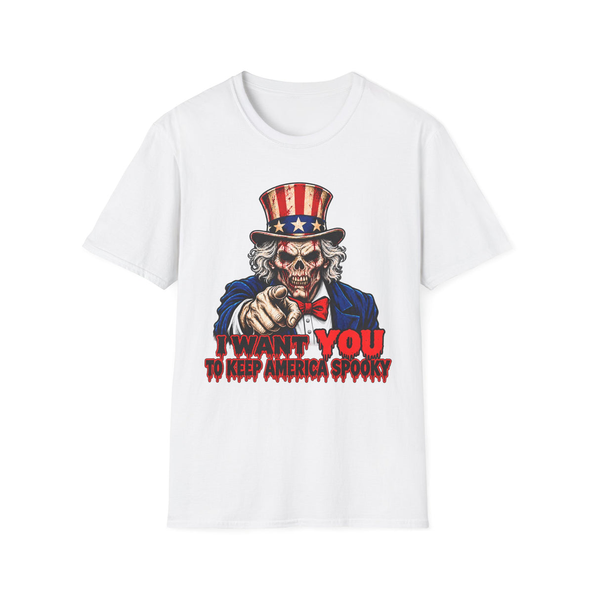 Skull Uncle Sam "I Want You to Keep America Spooky" T-Shirt