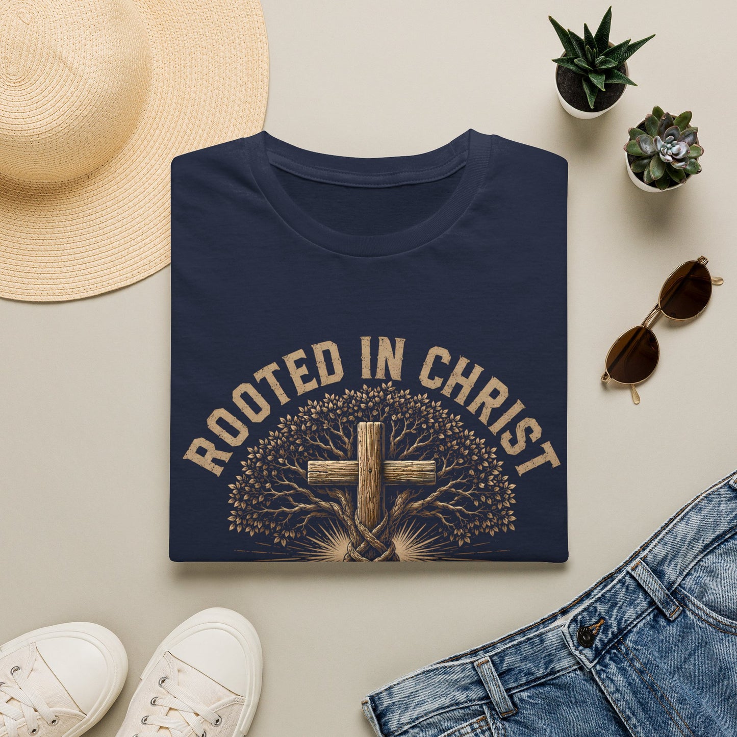 Rooted in Christ T-Shirt |  Christian Faith Tee | Unisex T-Shirt