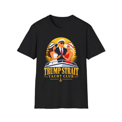 Trump Strait Yacht Club Shirt | Retro Sunset Captain T-Shirt | Nautical Unisex Tee