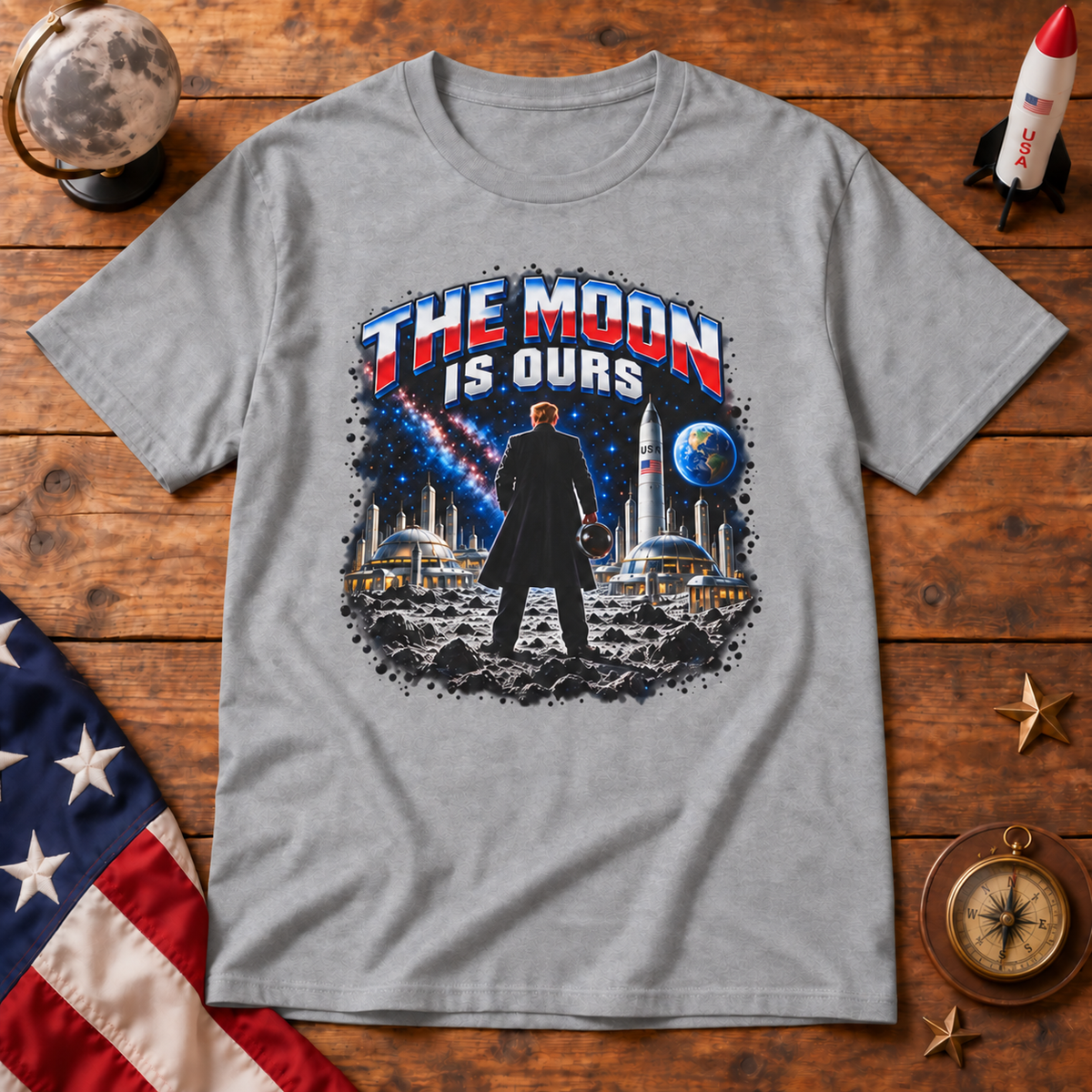 Trump Moon Mission Shirt | Patriotic Lunar T-Shirt | MAGA Space Unisex Tee