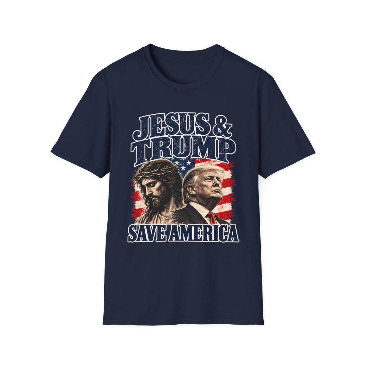 Jesus & Trump Save America Shirt | Patriotic Christian T-Shirt | Unisex Tee