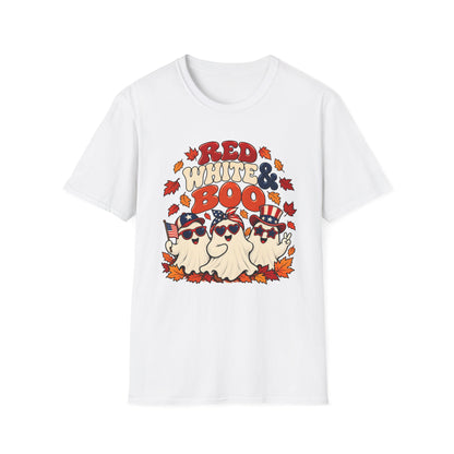 Red White & Boo T-Shirt | Patriotic Halloween Ghosts Graphic