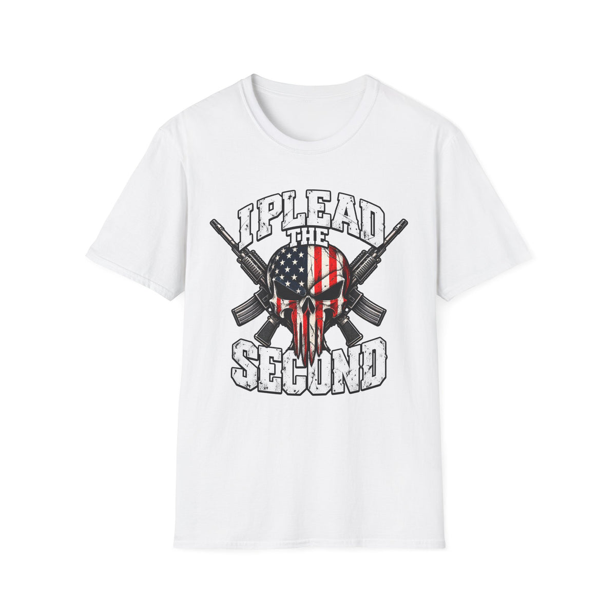 I Plead the Second Shirt | American Flag Skull T-Shirt | Second Amendment Tee