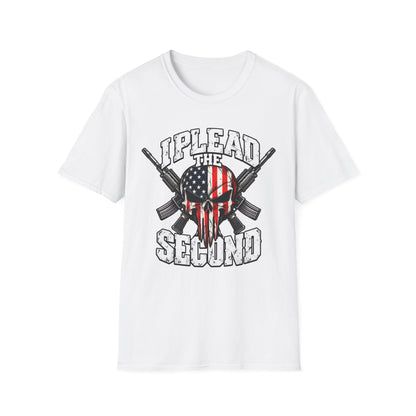I Plead the Second Shirt | American Flag Skull T-Shirt | Second Amendment Tee