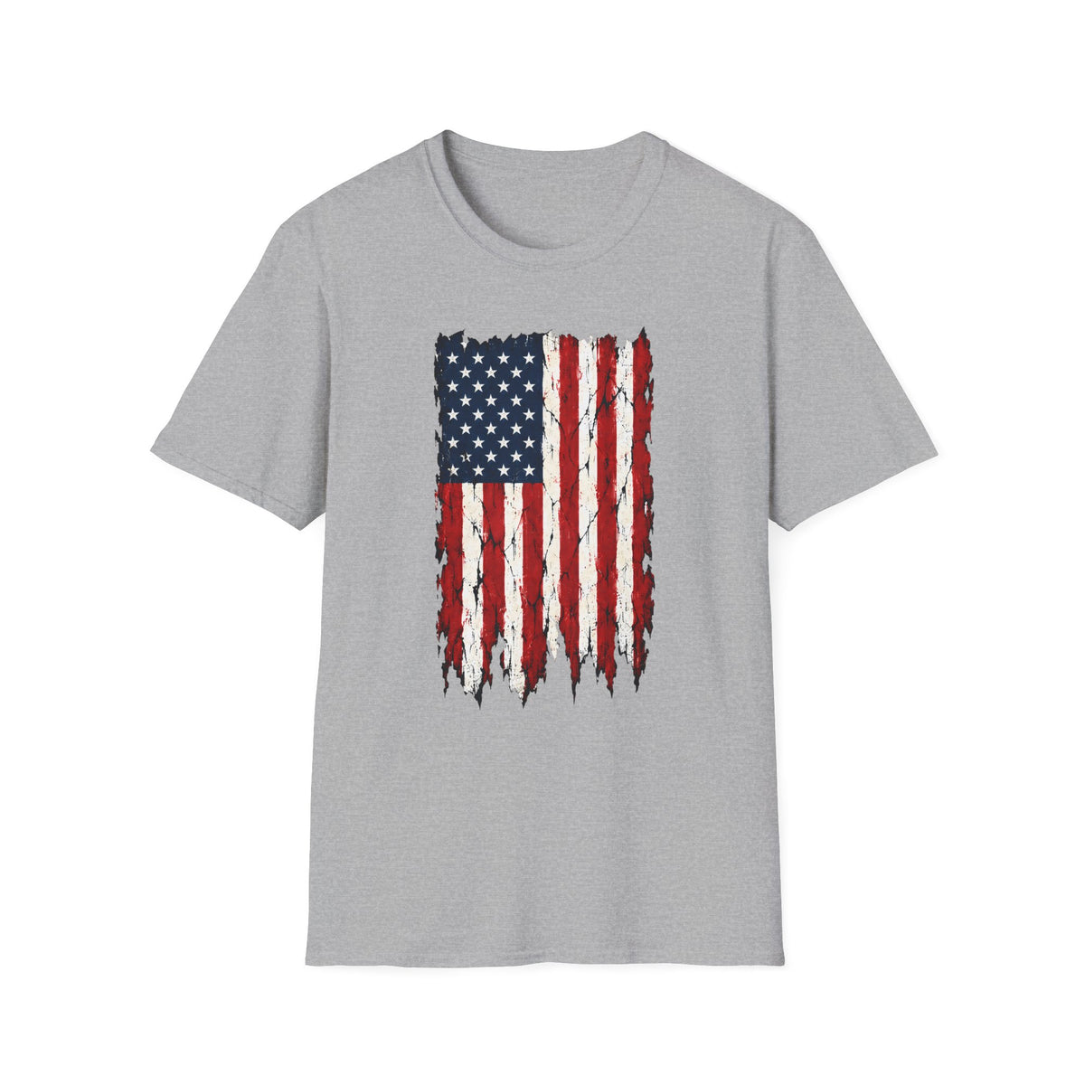 Distressed American Flag | Vintage Patriotic Graphic | Unisex T-Shirt