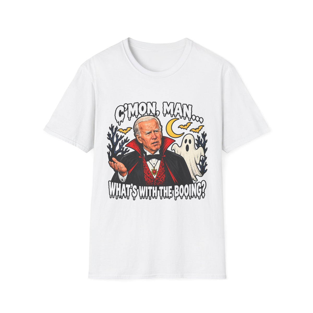 C’mon, Man… What’s With the Booing? | Joe Biden Halloween Tee | Unisex T-Shirt